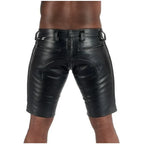 LeathericMen Men's Genuine Sheep Leather Shorts – Stylish Biker Party Summer Cargo Shorts