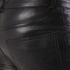 LeathericMen Men’s Leather Party Shorts – Premium Genuine Sheep Leather Slim Fit Shorts