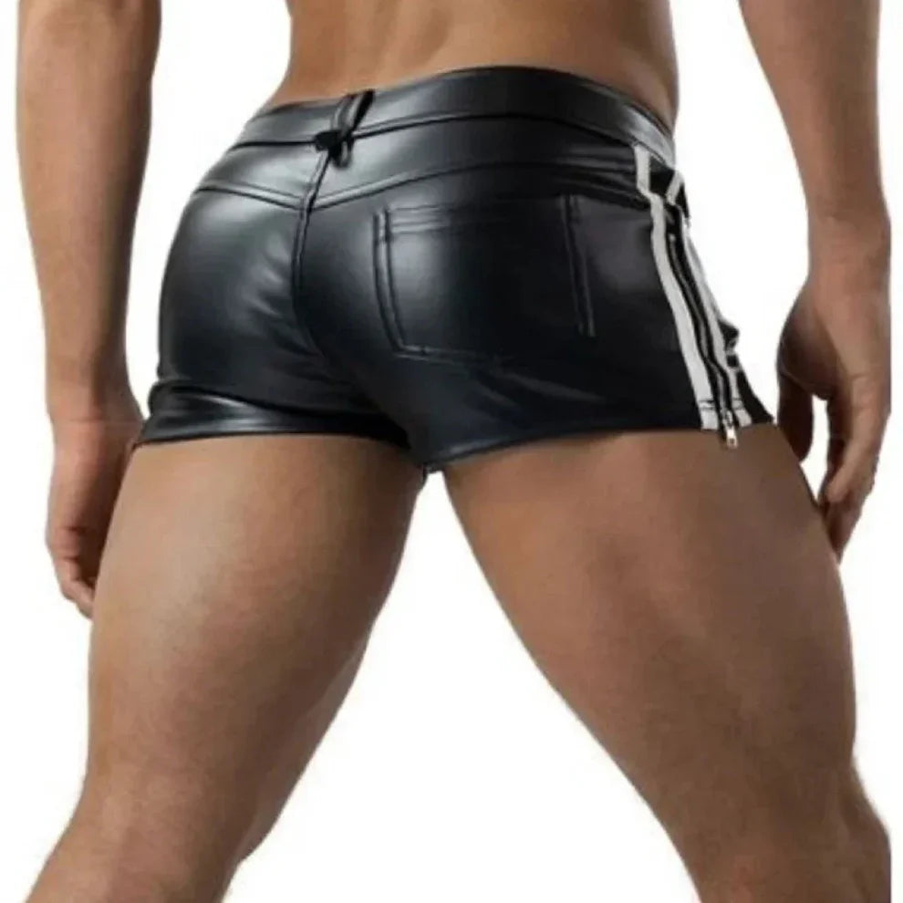 LeathericMen Men’s Pure Sheep Skin Leather Shorts – Premium Slim Fit Genuine Leather Shorts