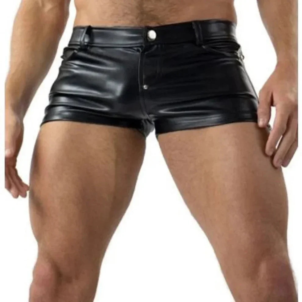 LeathericMen Men’s Pure Sheep Skin Leather Shorts – Premium Slim Fit Genuine Leather Shorts