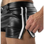 LeathericMen Men’s Pure Sheep Skin Leather Shorts – Premium Slim Fit Genuine Leather Shorts