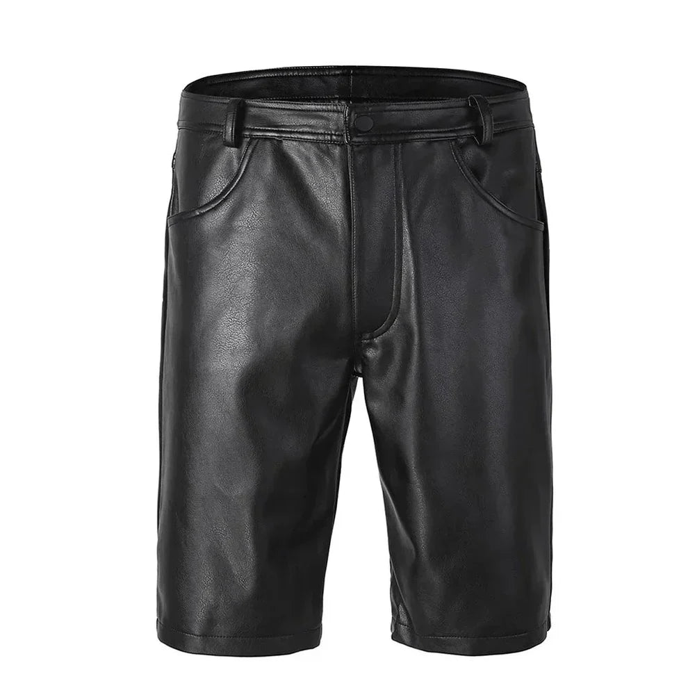 LeathericMen Men’s Sheep Leather Summer Shorts – Lightweight Genuine Leather Casual Shorts