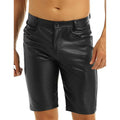 LeathericMen Men’s Sheep Leather Summer Shorts – Lightweight Genuine Leather Casual Shorts