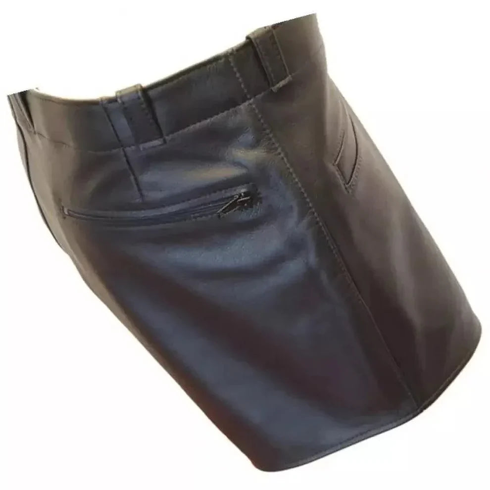 LeathericMen Men’s Summer Leather Shorts – Lightweight Genuine Sheep Leather Casual Shorts