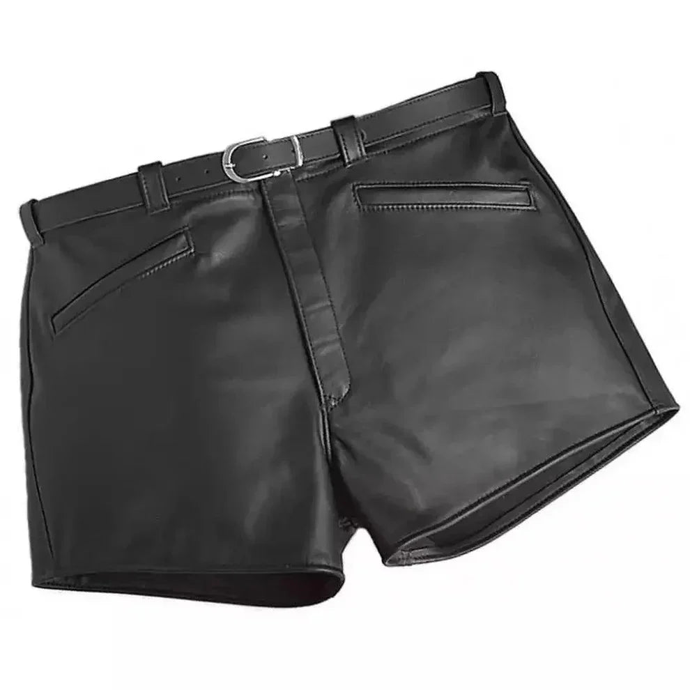 LeathericMen Men’s Summer Leather Shorts – Lightweight Genuine Sheep Leather Casual Shorts