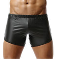 LeathericMen Men’s Summer Leather Shorts – Soft Boxer Style Casual Slim Fit Shorts