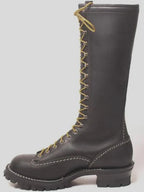 Heavy-Duty Black Leather Boots