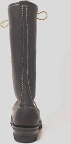Heavy-Duty Black Leather Boots