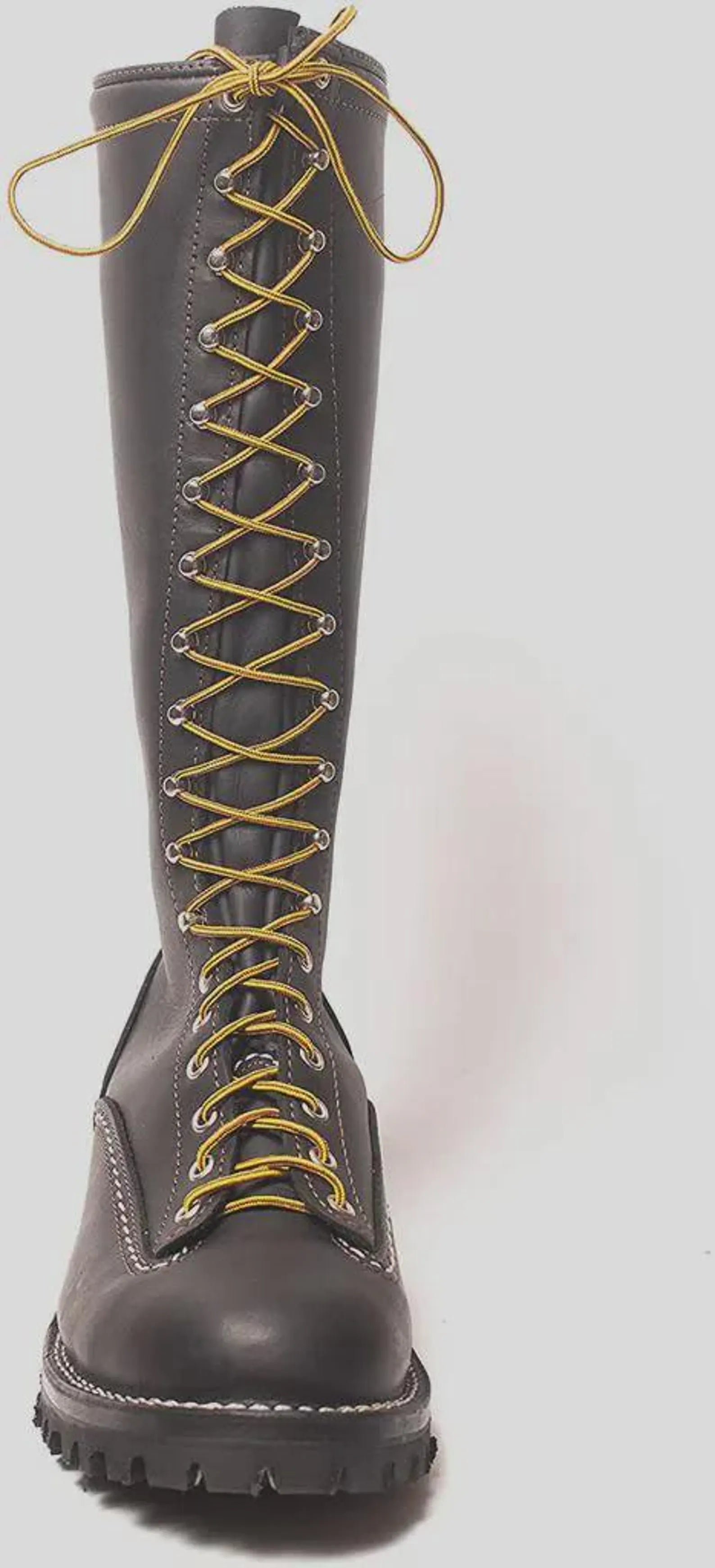 Heavy-Duty Black Leather Boots