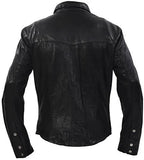 Black leather jacket on a white background