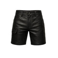 Men’s Genuine Lambskin Leather Shorts – Sleek Black Design | Leatheric Men