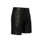 Men’s Genuine Lambskin Leather Shorts – Sleek Black Design | Leatheric Men