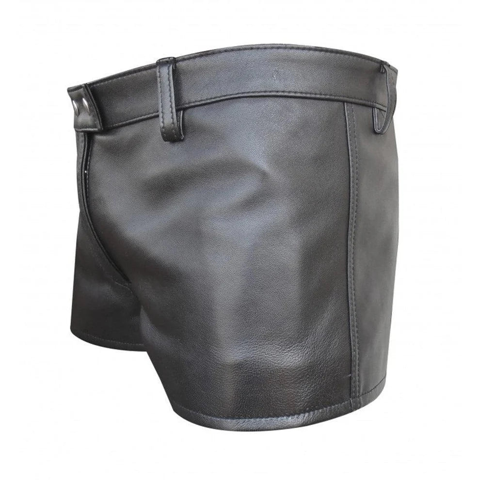 Men’s Genuine Sheep Leather Shorts – Summer Casual Boxer Style  Leatheric Men