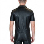Men’s Lambskin Leather Shirt – Soft Genuine Leather Slim Fit