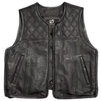 Men’s Leather Jacket Diamond Step Pattern Short MDM9203 | Premium Biker Jacket