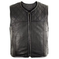 Men’s Leather Jacket Diamond Step Pattern Short MDM9203 | Premium Biker Jacket