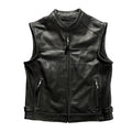 Men’s Perforated Biker Leather Vest | Breathable Motorcycle Riding Vest