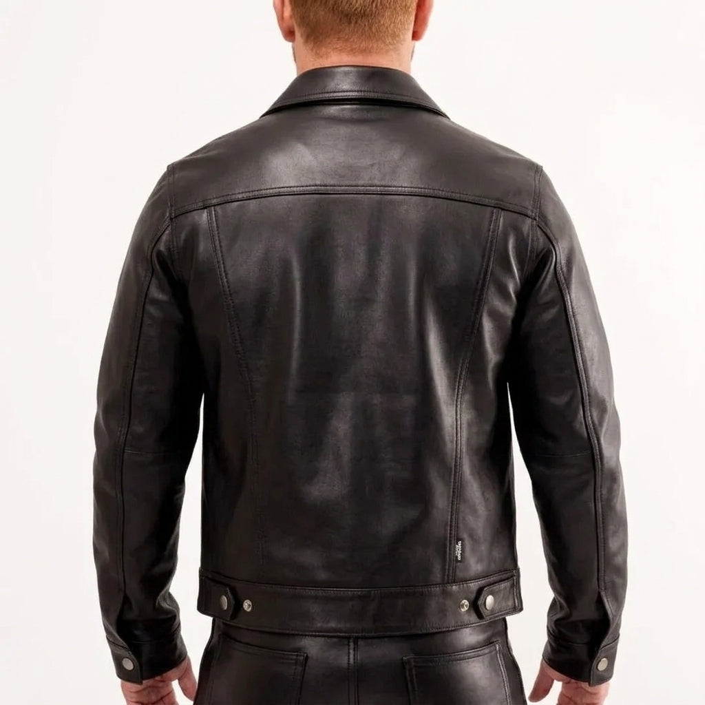 Men’s Pure Sheep Leather Shirt – Soft Genuine Leather Slim Fit