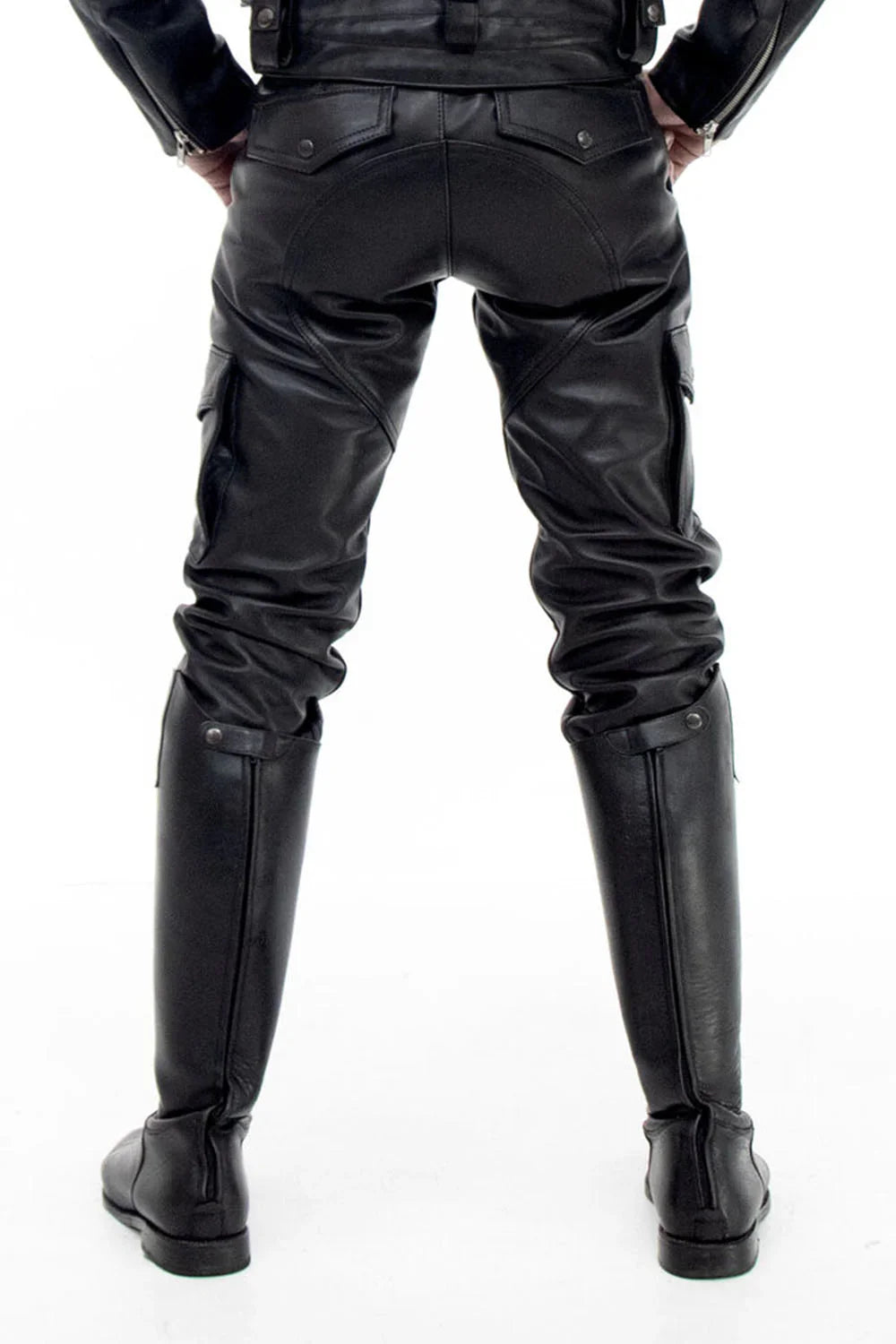 Men's Real Leather Cargo Fit Pant