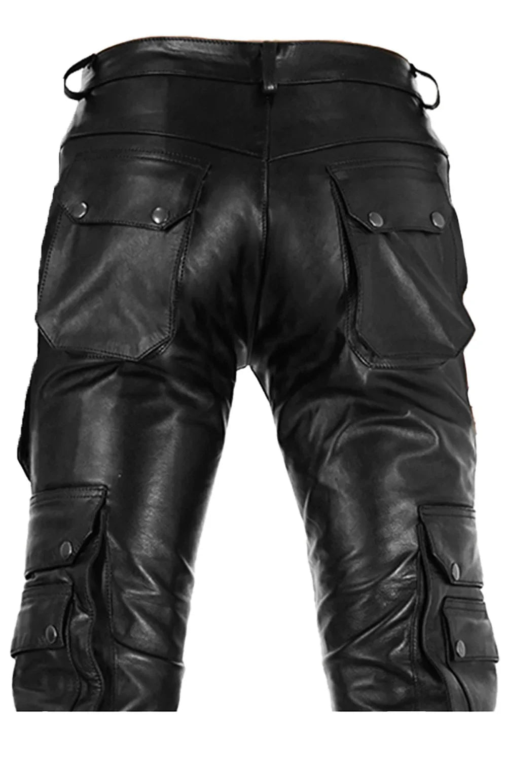 Men's Real Cowhide Leather Cargo Pant