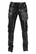 Men's Real Cowhide Leather Cargo Pant