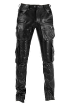 Men's Real Cowhide Leather Cargo Pant
