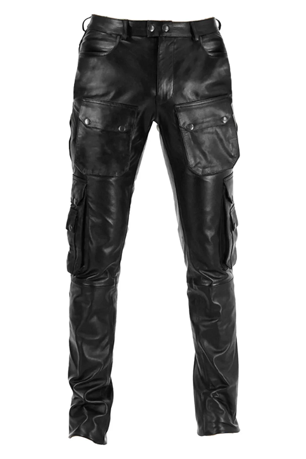 Men's Real Cowhide Leather Cargo Pant