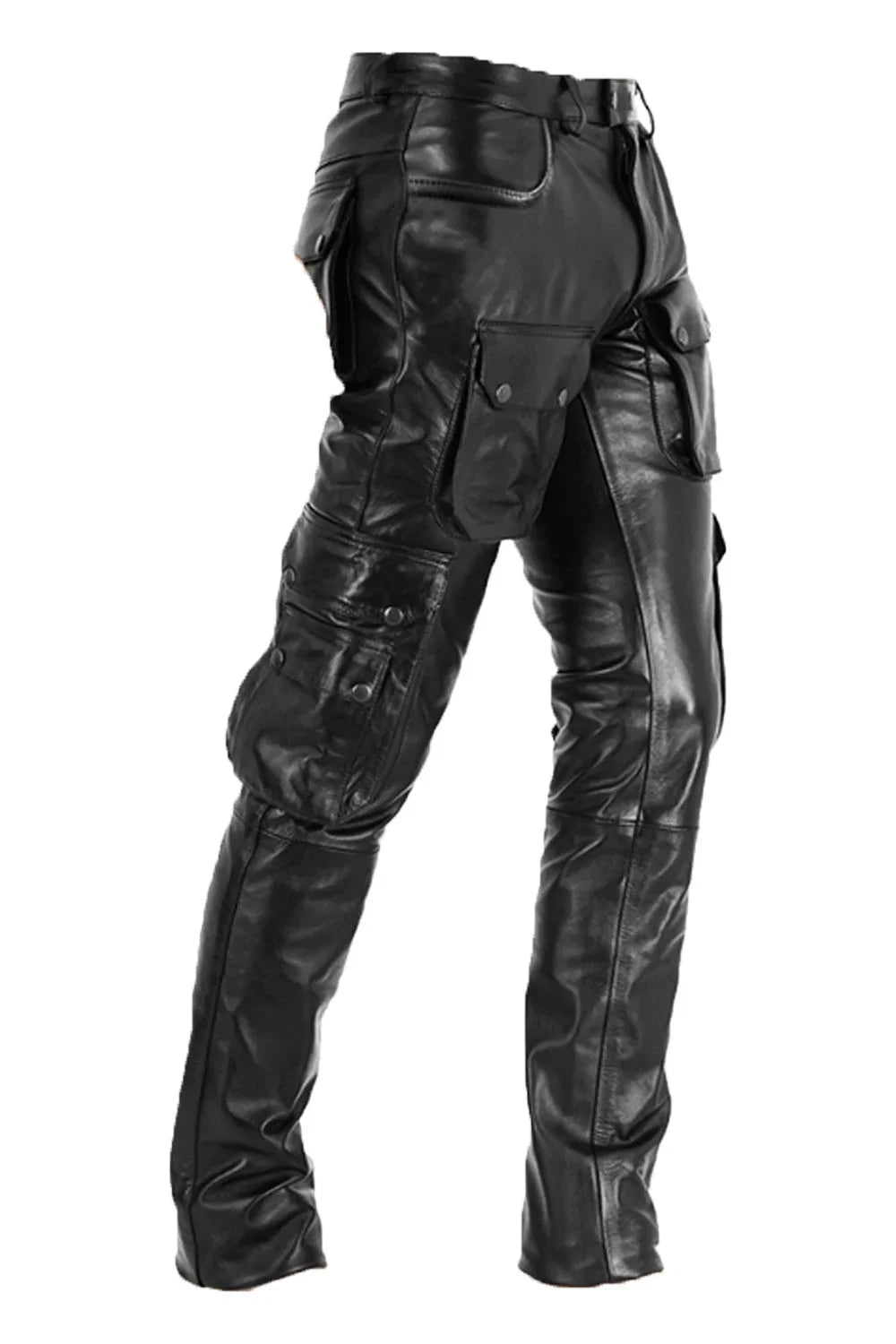 Men's Real Cowhide Leather Cargo Pant