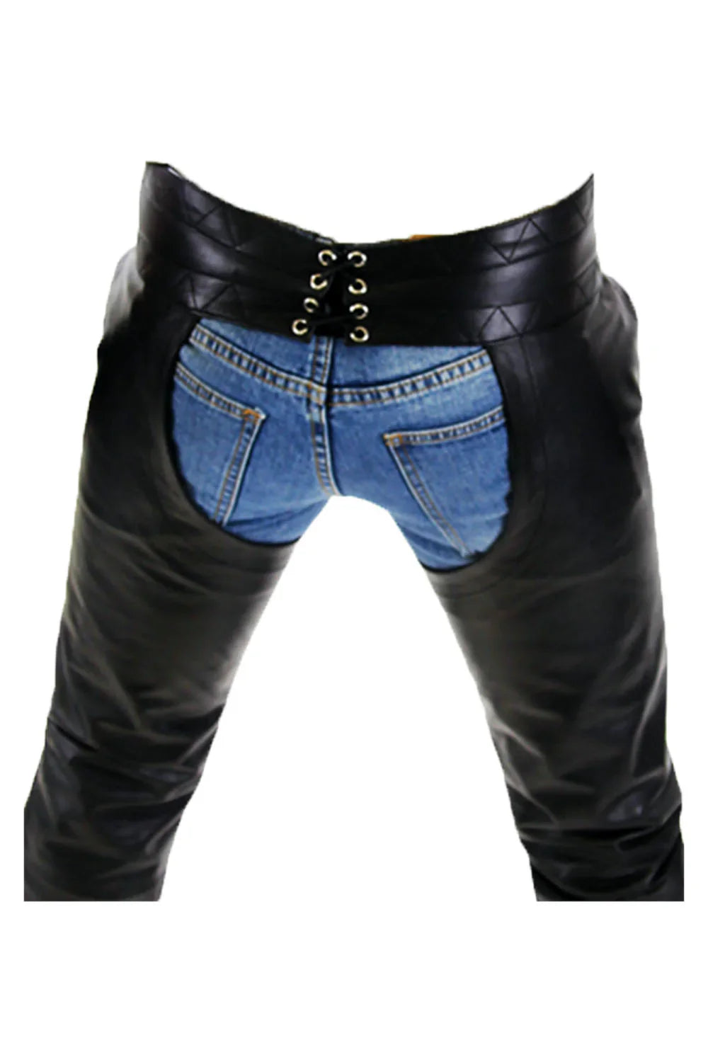 Men's Leather Chaps Pants Style Trousers