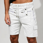 Premium White Leather Shorts for Men  Stylish Lambskin Shorts  Leathericmen