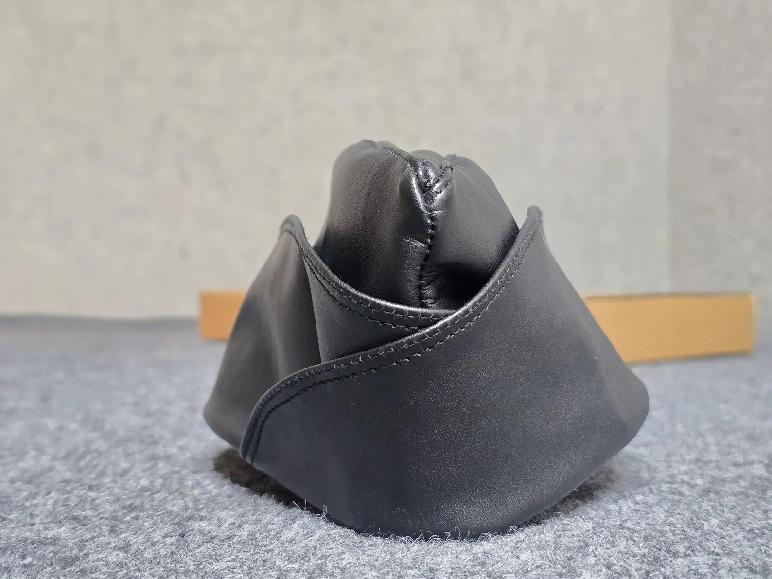 Retro Military Leather Garrison Cap