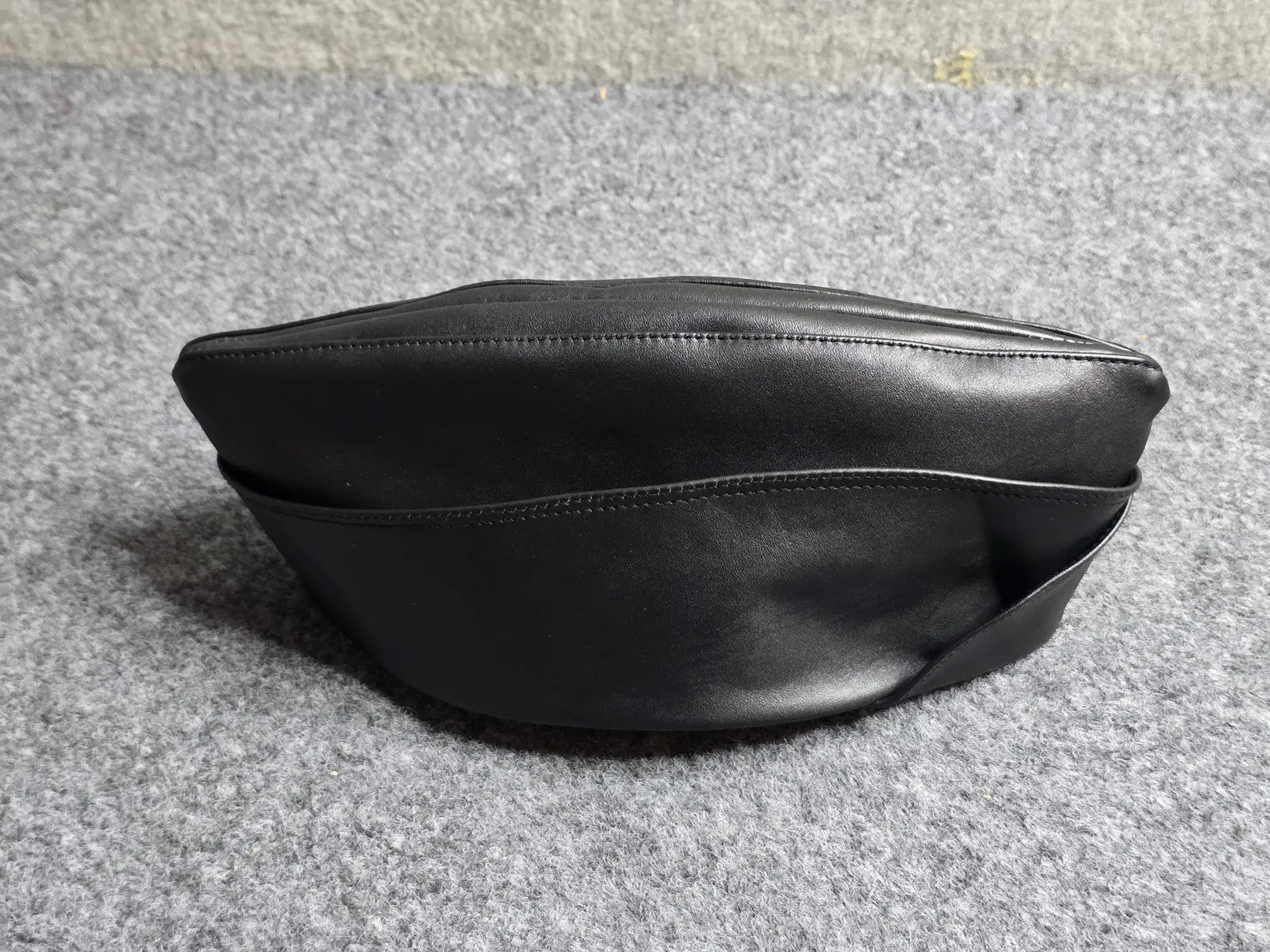 Retro Military Leather Garrison Cap