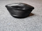 Retro Military Leather Garrison Cap
