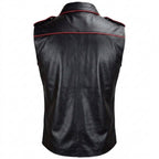Sleeveless Leather Shirt for Men | Unique Design Genuine Leather