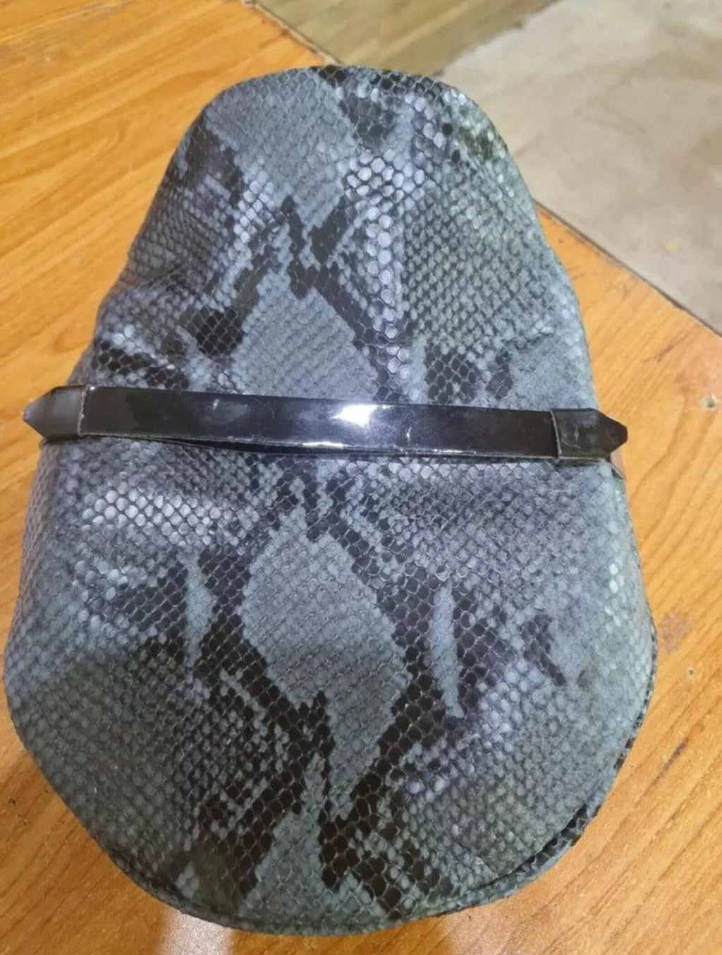 Soft Snakeskin Leather Biker Muir Cap