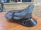 Soft Snakeskin Leather Biker Muir Cap