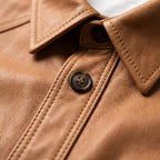 Tan Leather Shirt for Men | Genuine Leather Stylish Shirt