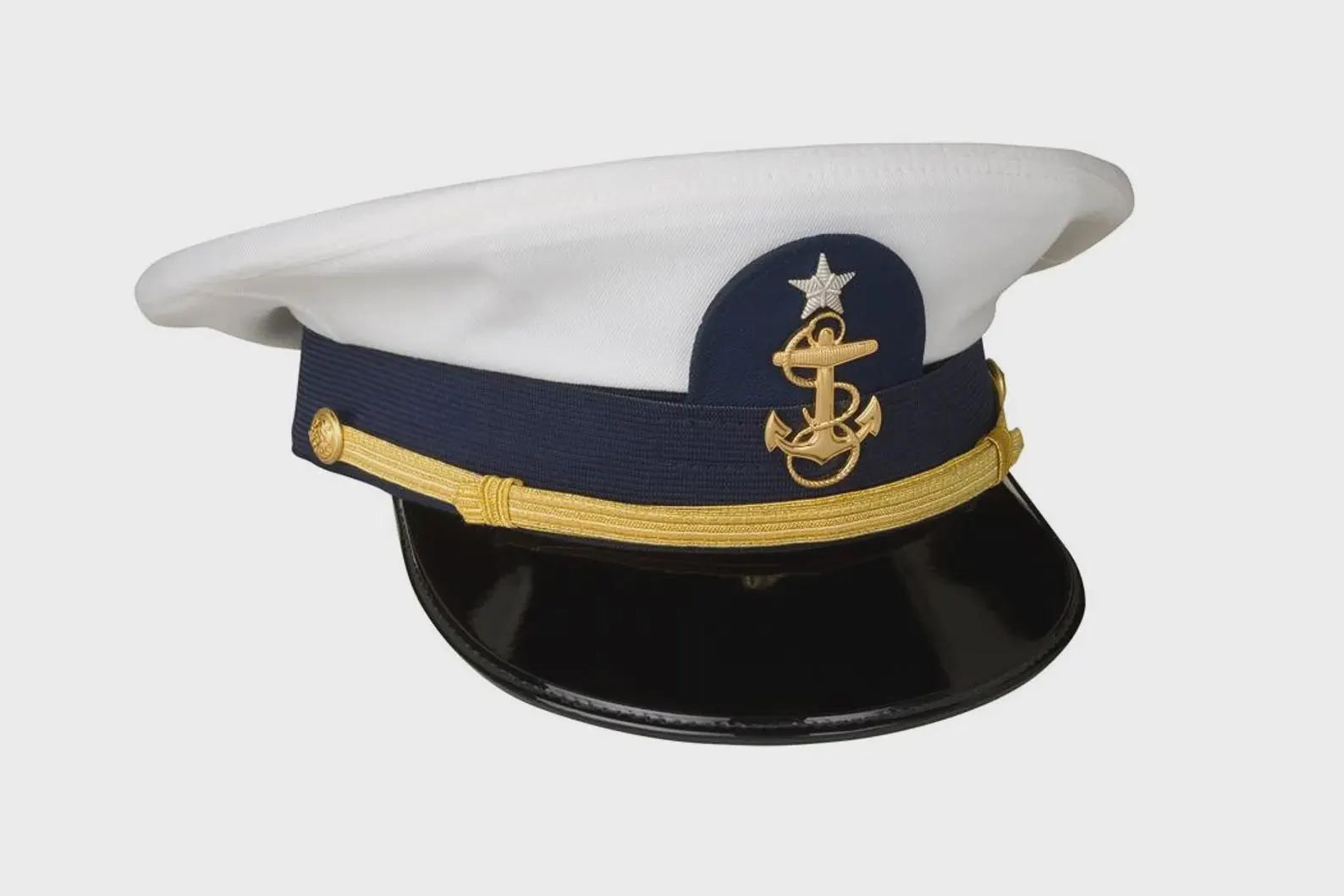White Admiral Captain Hat – Nautical Yacht Skipper Costume Cap