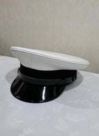 White Officer Kepi Cap – Military Style Peaked Uniform Hat