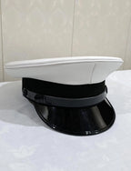 White Officer Kepi Cap – Military Style Peaked Uniform Hat