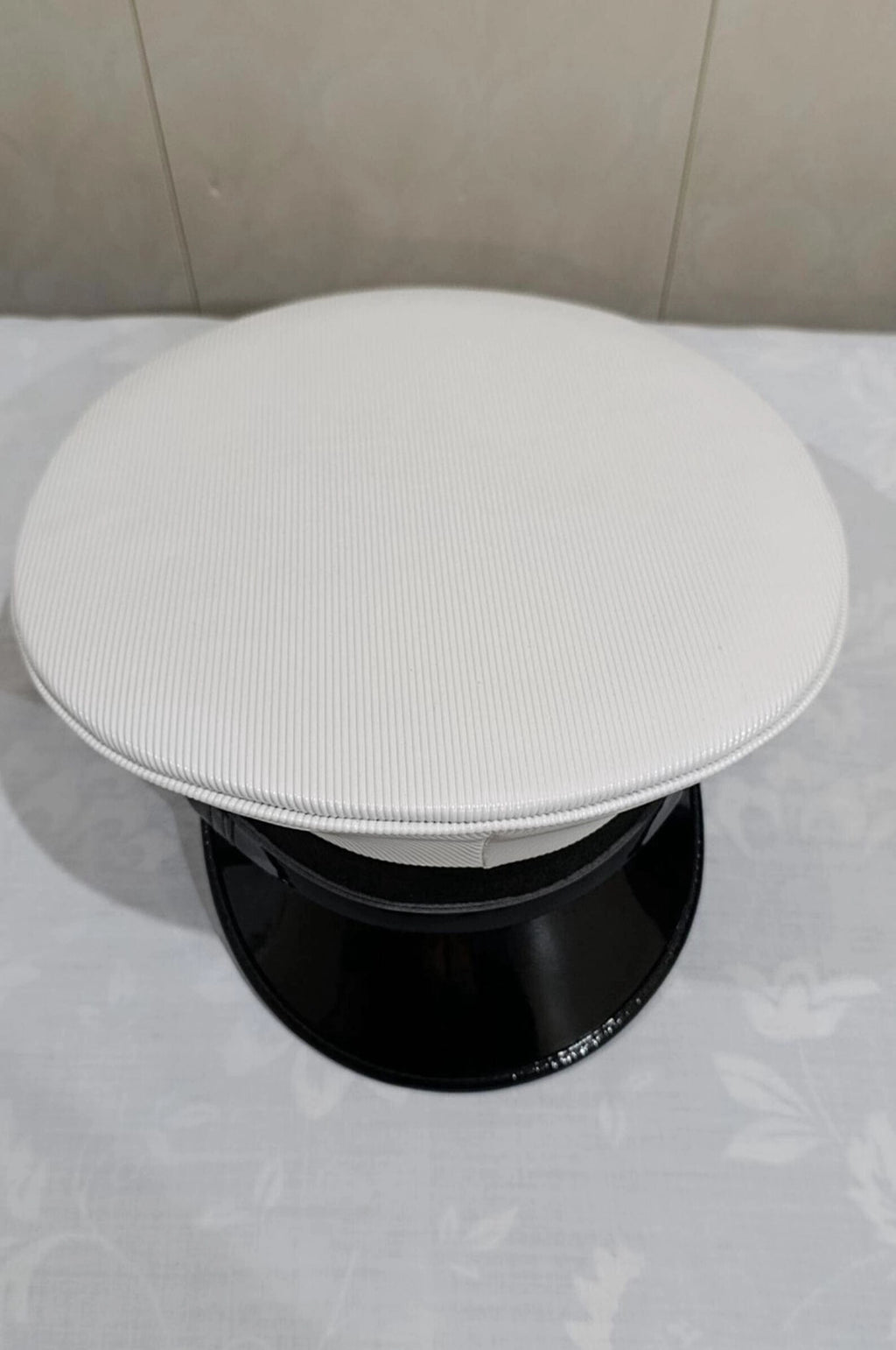 White Officer Kepi Cap – Military Style Peaked Uniform Hat